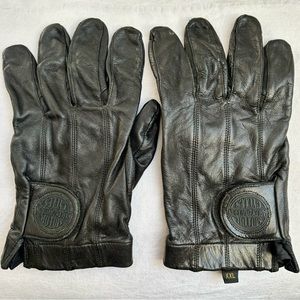 Harley Davidson XXL Black Leather Riding Gloves